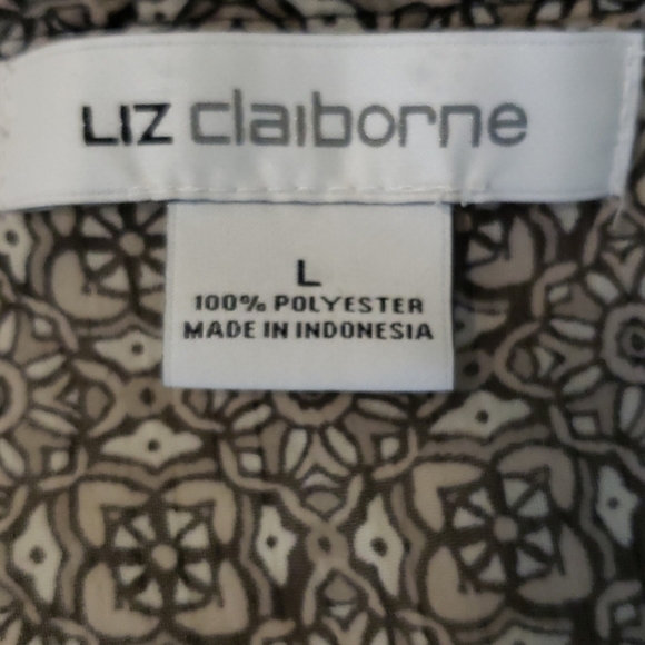 LIZ Claiborne Sheer Tunic Pheasant Top L EUC - Picture 6 of 8